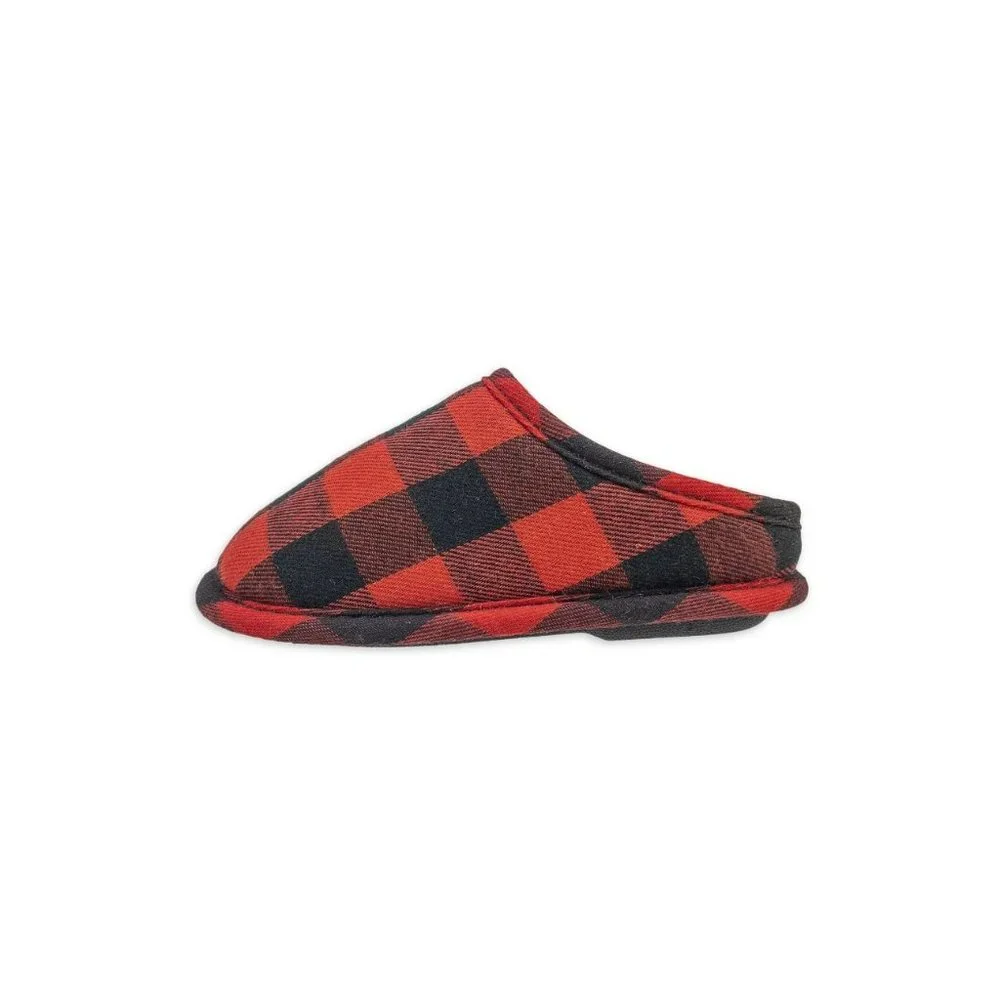 NWT Holiday Time Toddler Indoor/Outdoor Sole Breathable‎ Plaid Slippers SZ 11/12